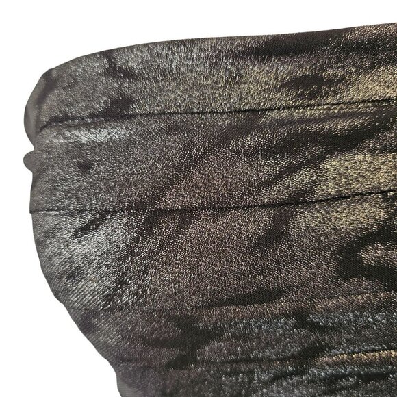 JS Collections Spaghetti Strap Layered Sheath Black Silver Metallic Womens 8 NWT - Picture 7 of 12